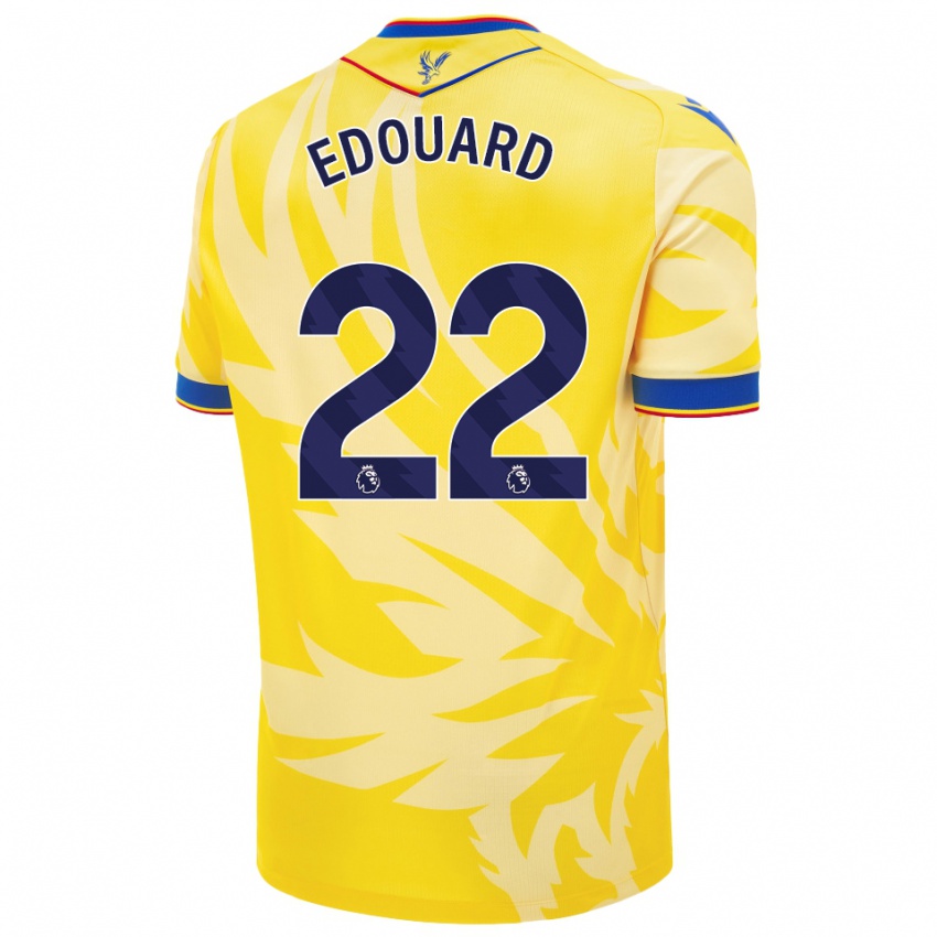 Niño Camiseta Odsonne Edouard #22 Amarillo 2ª Equipación 2024/25 La Camisa Chile