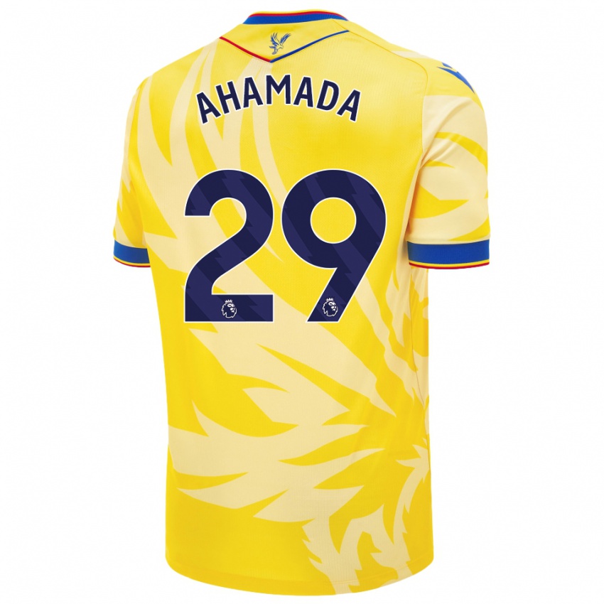 Niño Camiseta Naouirou Ahamada #29 Amarillo 2ª Equipación 2024/25 La Camisa Chile