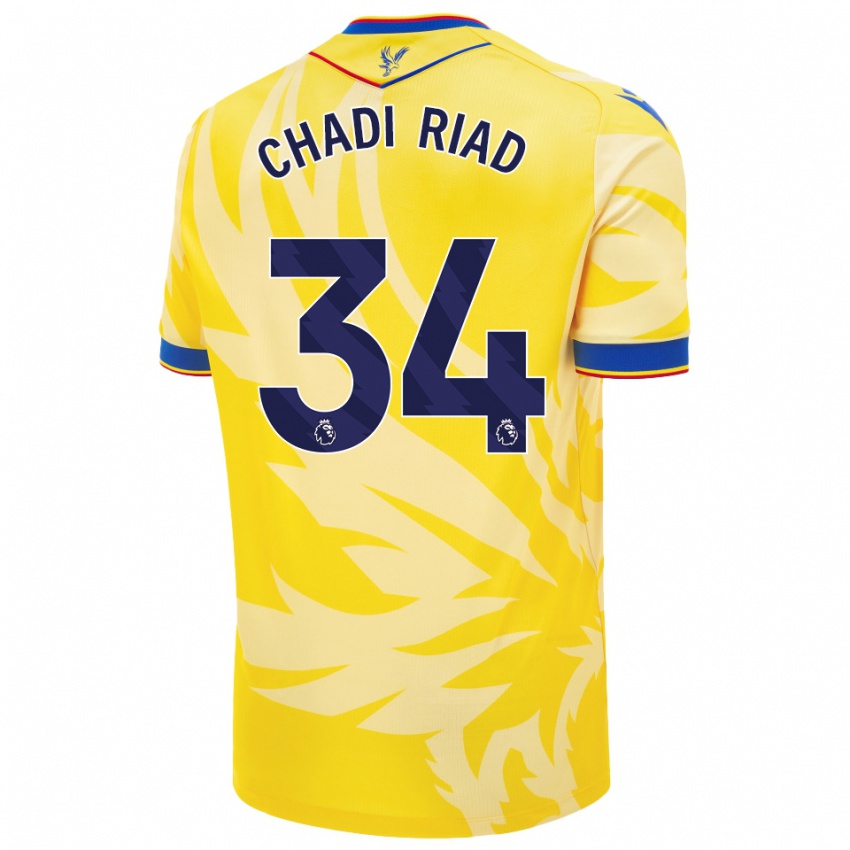 Niño Camiseta Chadi Riad #34 Amarillo 2ª Equipación 2024/25 La Camisa Chile