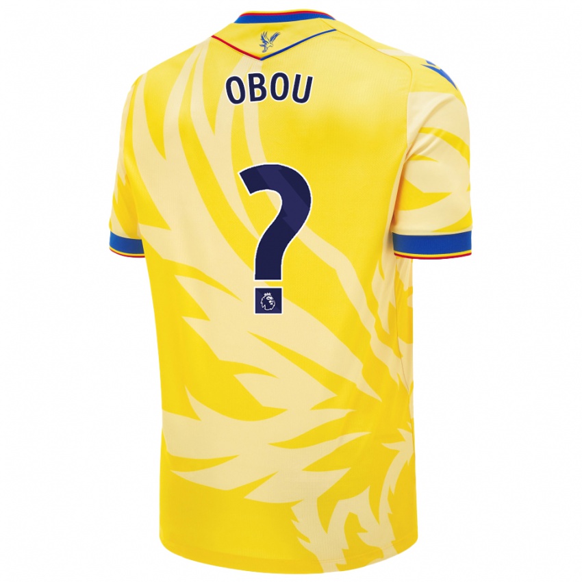 Niño Camiseta David Obou #0 Amarillo 2ª Equipación 2024/25 La Camisa Chile