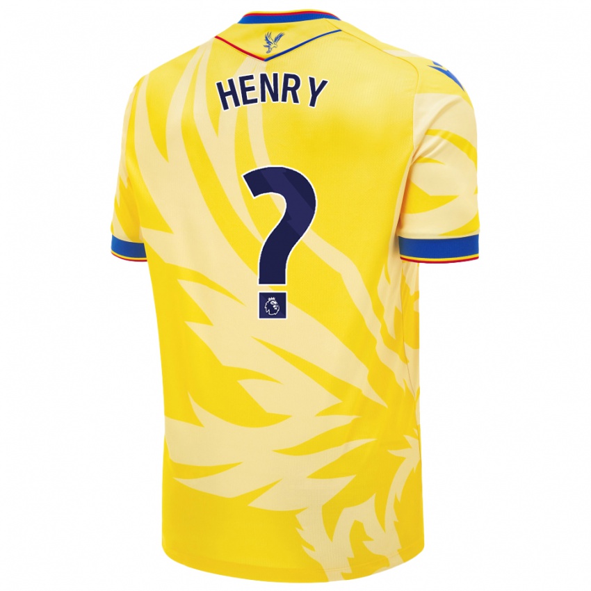 Niño Camiseta Zack Henry #0 Amarillo 2ª Equipación 2024/25 La Camisa Chile