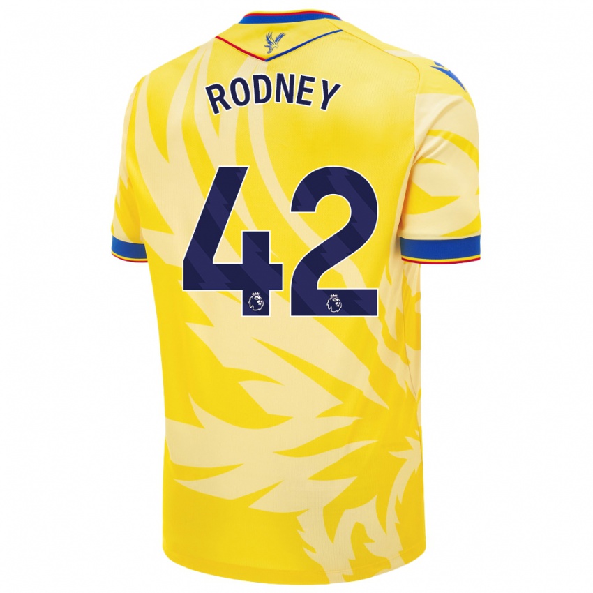 Niño Camiseta Kaden Rodney #42 Amarillo 2ª Equipación 2024/25 La Camisa Chile