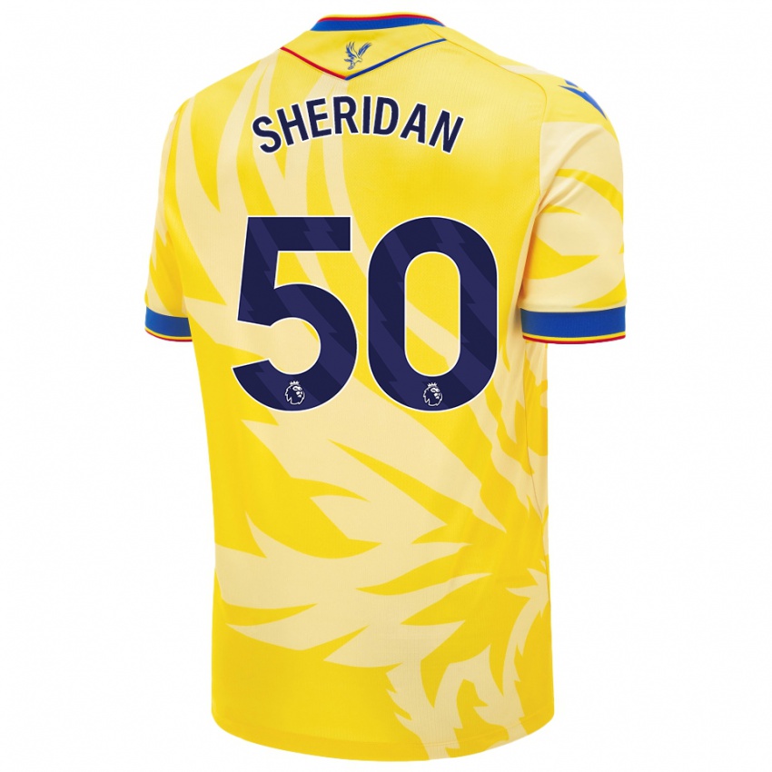 Niño Camiseta Joe Sheridan #50 Amarillo 2ª Equipación 2024/25 La Camisa Chile