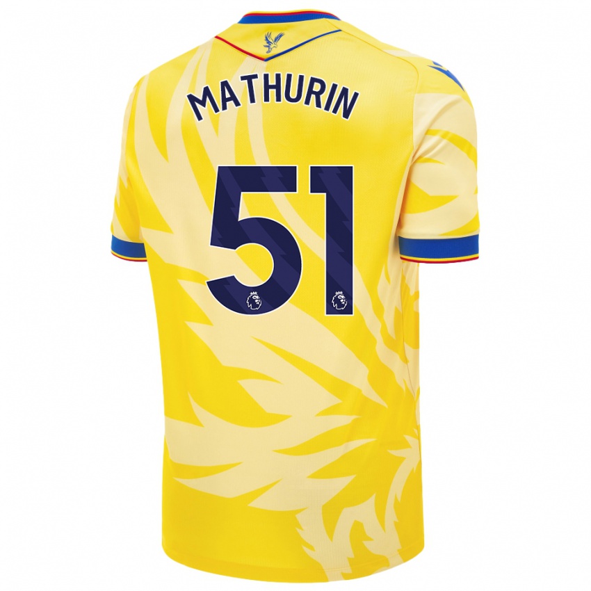 Niño Camiseta Roshaun Mathurin #51 Amarillo 2ª Equipación 2024/25 La Camisa Chile