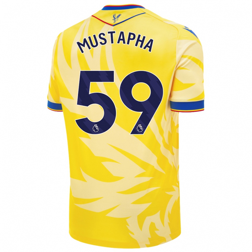 Niño Camiseta Hindolo Mustapha #59 Amarillo 2ª Equipación 2024/25 La Camisa Chile