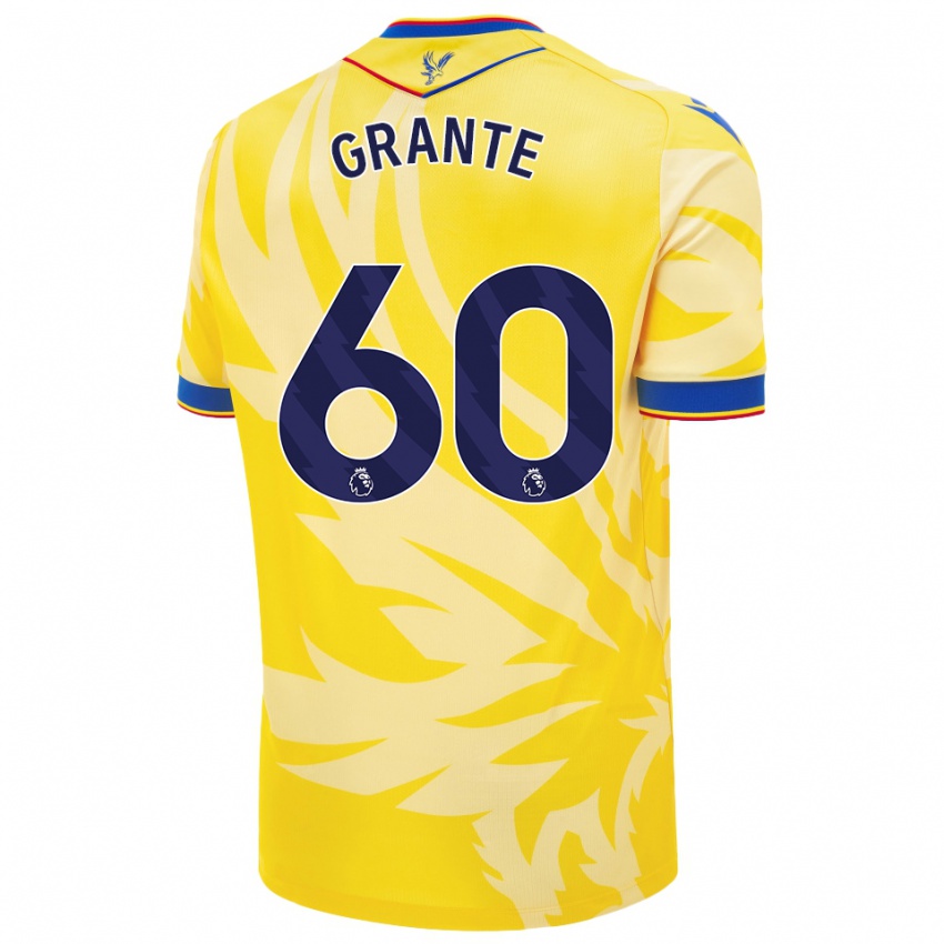 Niño Camiseta Jake Grante #60 Amarillo 2ª Equipación 2024/25 La Camisa Chile