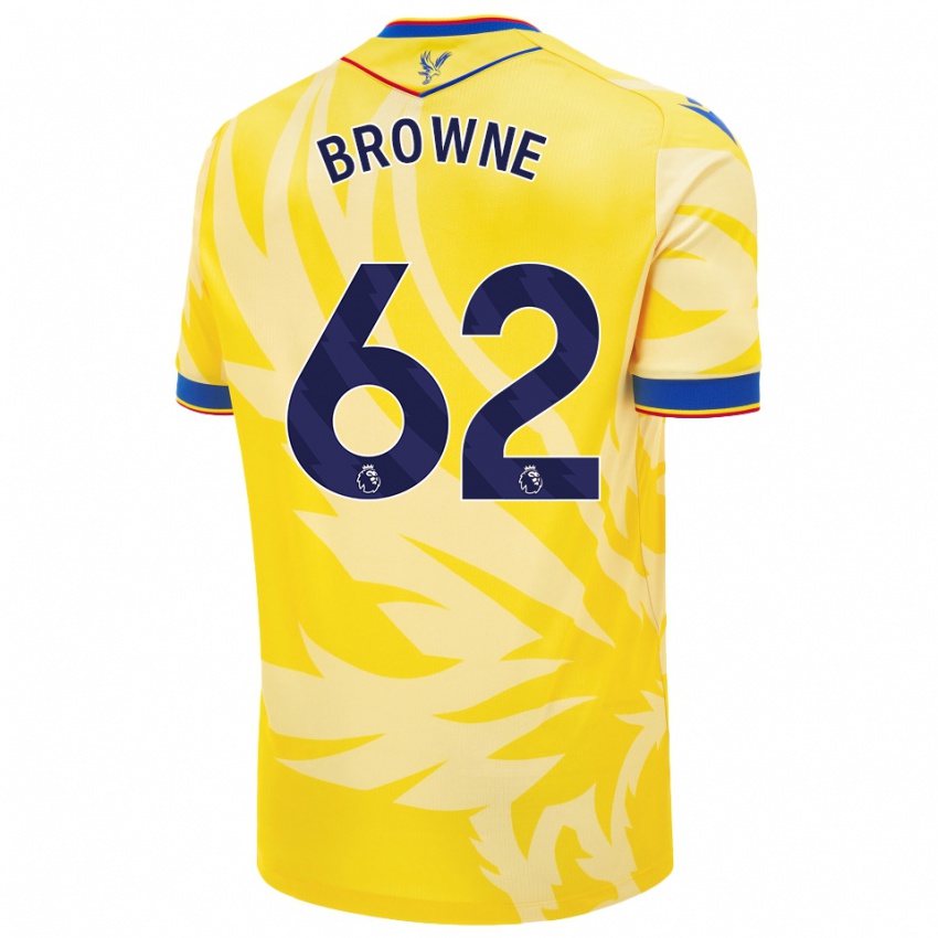 Niño Camiseta Luke Browne #62 Amarillo 2ª Equipación 2024/25 La Camisa Chile