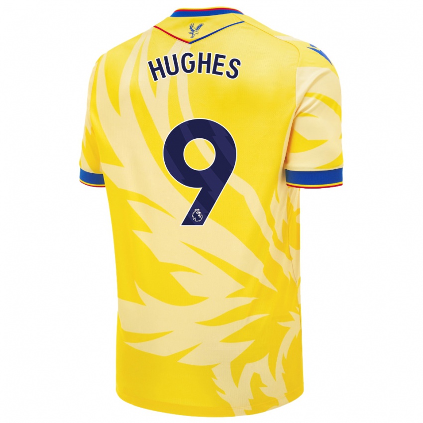 Niño Camiseta Elise Hughes #9 Amarillo 2ª Equipación 2024/25 La Camisa Chile