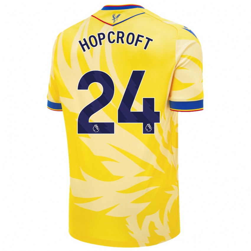 Niño Camiseta Shanade Hopcroft #24 Amarillo 2ª Equipación 2024/25 La Camisa Chile