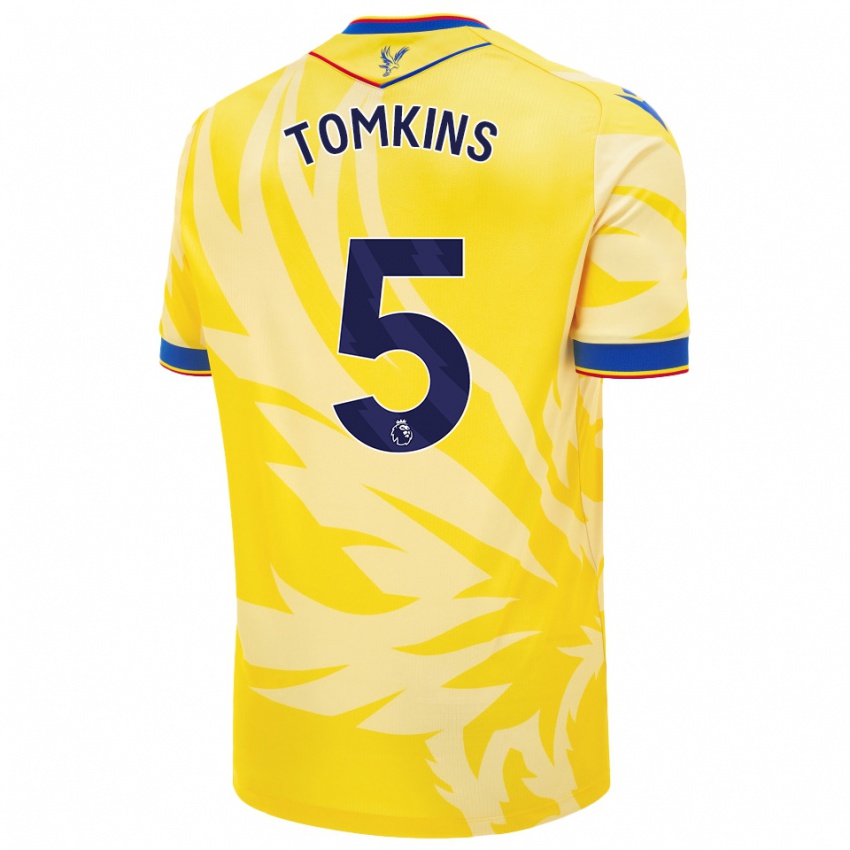 Niño Camiseta James Tomkins #5 Amarillo 2ª Equipación 2024/25 La Camisa Chile