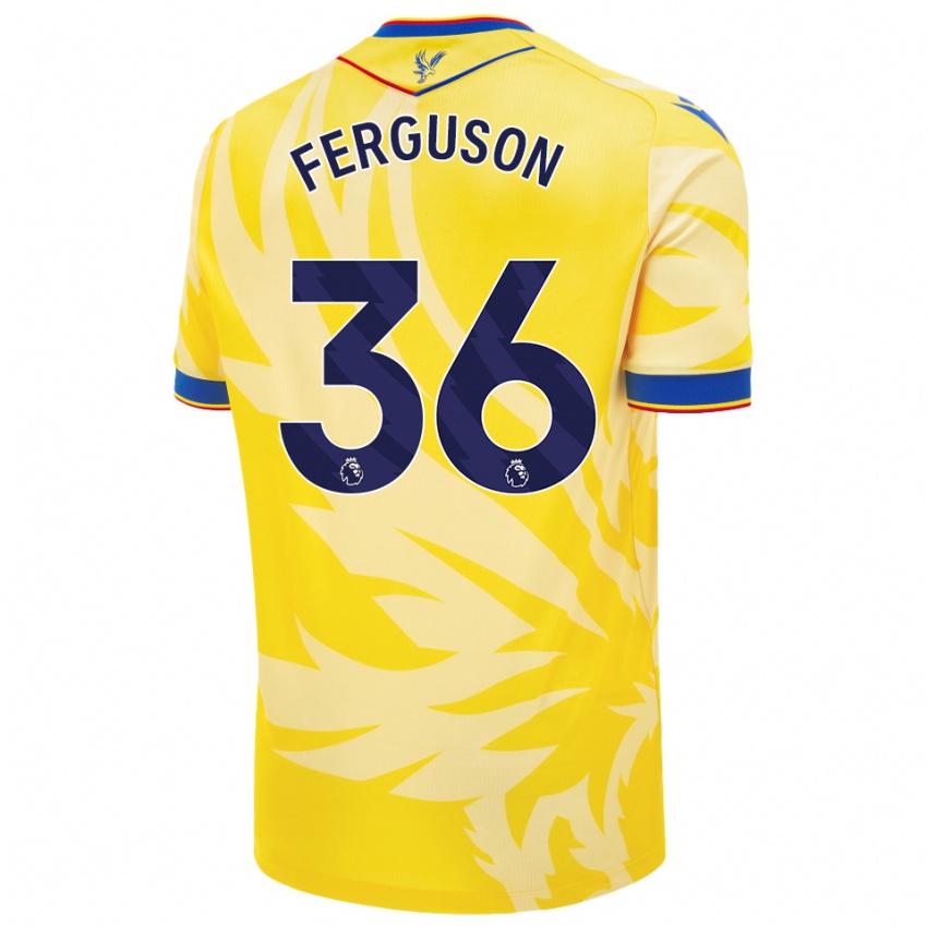 Niño Camiseta Nathan Ferguson #36 Amarillo 2ª Equipación 2024/25 La Camisa Chile