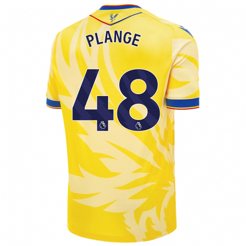 Niño Camiseta Luke Plange #48 Amarillo 2ª Equipación 2024/25 La Camisa Chile