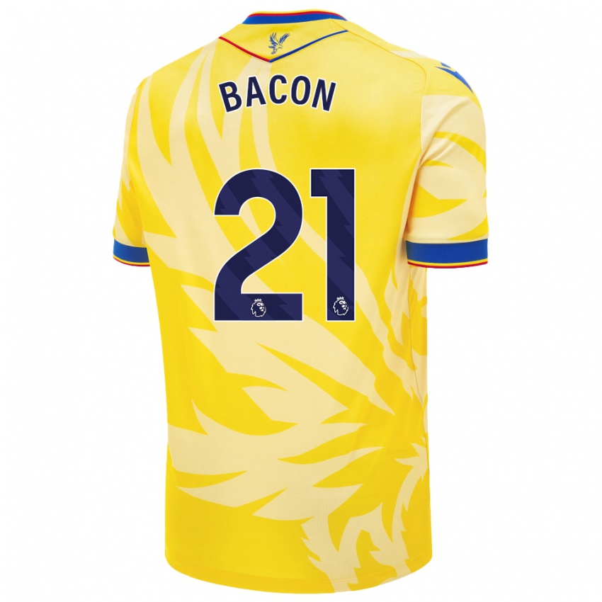 Niño Camiseta Skye Bacon #21 Amarillo 2ª Equipación 2024/25 La Camisa Chile