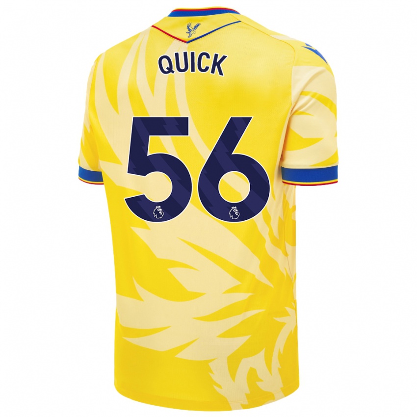 Niño Camiseta Daniel Quick #56 Amarillo 2ª Equipación 2024/25 La Camisa Chile