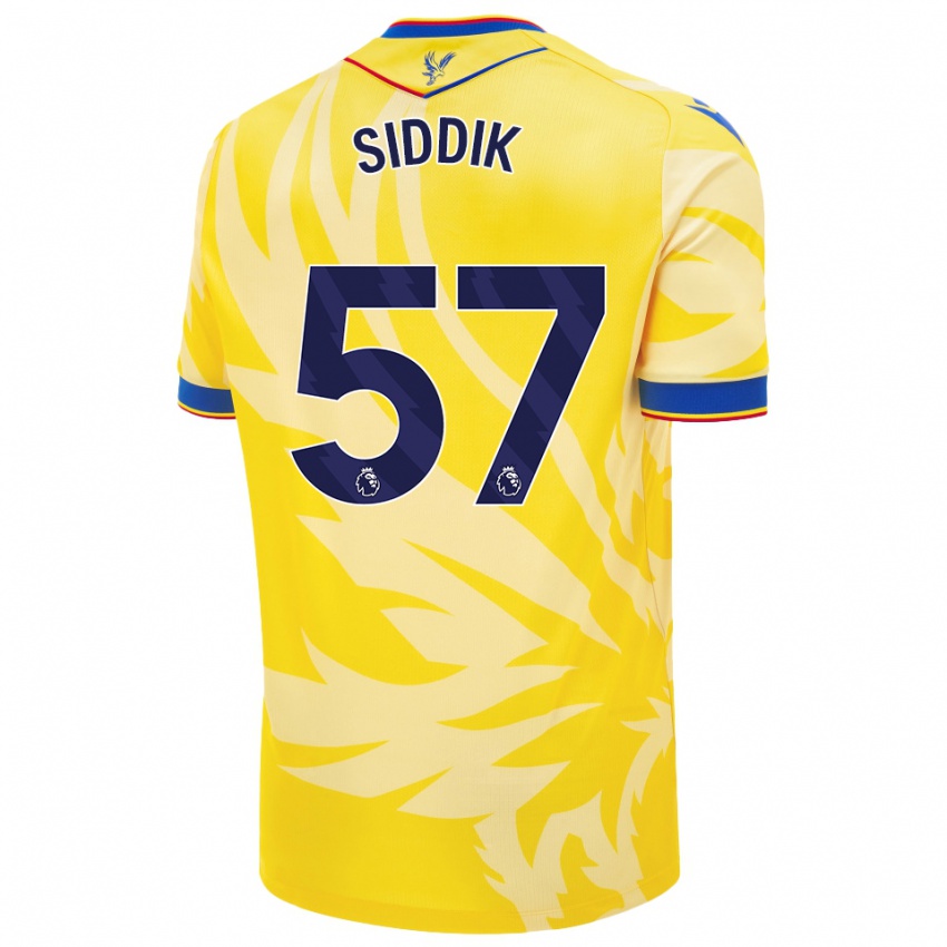 Niño Camiseta Cardo Siddik #57 Amarillo 2ª Equipación 2024/25 La Camisa Chile