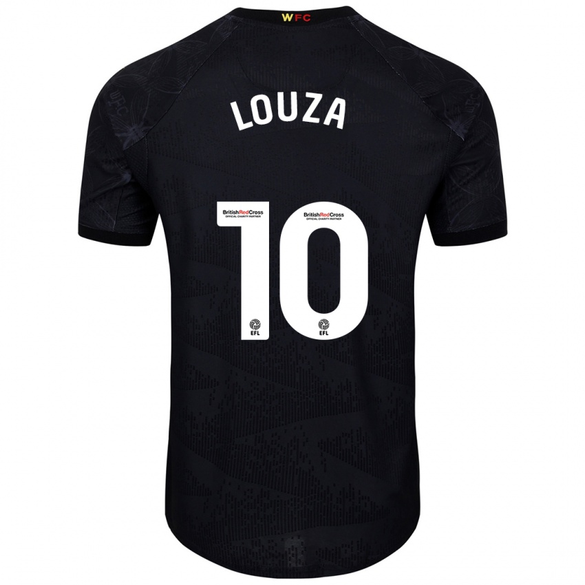 Niño Camiseta Imrân Louza #10 Negro Blanco 2ª Equipación 2024/25 La Camisa Chile