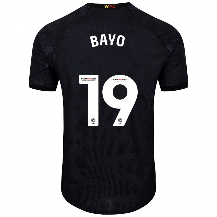 Niño Camiseta Vakoun Bayo #19 Negro Blanco 2ª Equipación 2024/25 La Camisa Chile