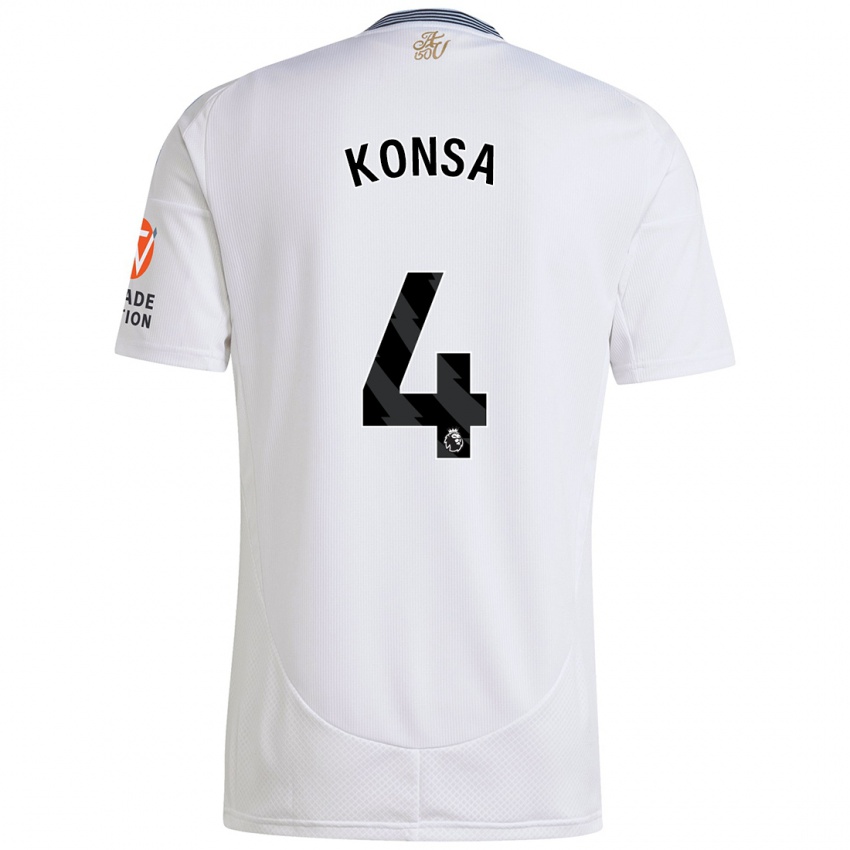 Niño Camiseta Ezri Konsa #4 Blanco 2ª Equipación 2024/25 La Camisa Chile