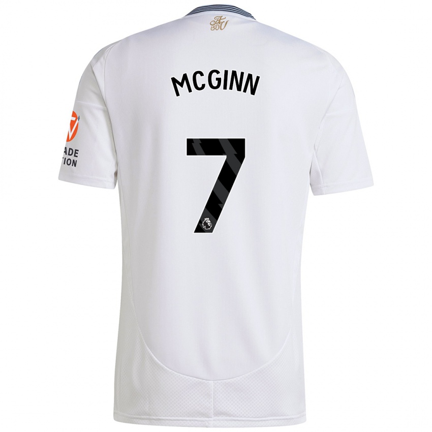 Niño Camiseta John Mcginn #7 Blanco 2ª Equipación 2024/25 La Camisa Chile