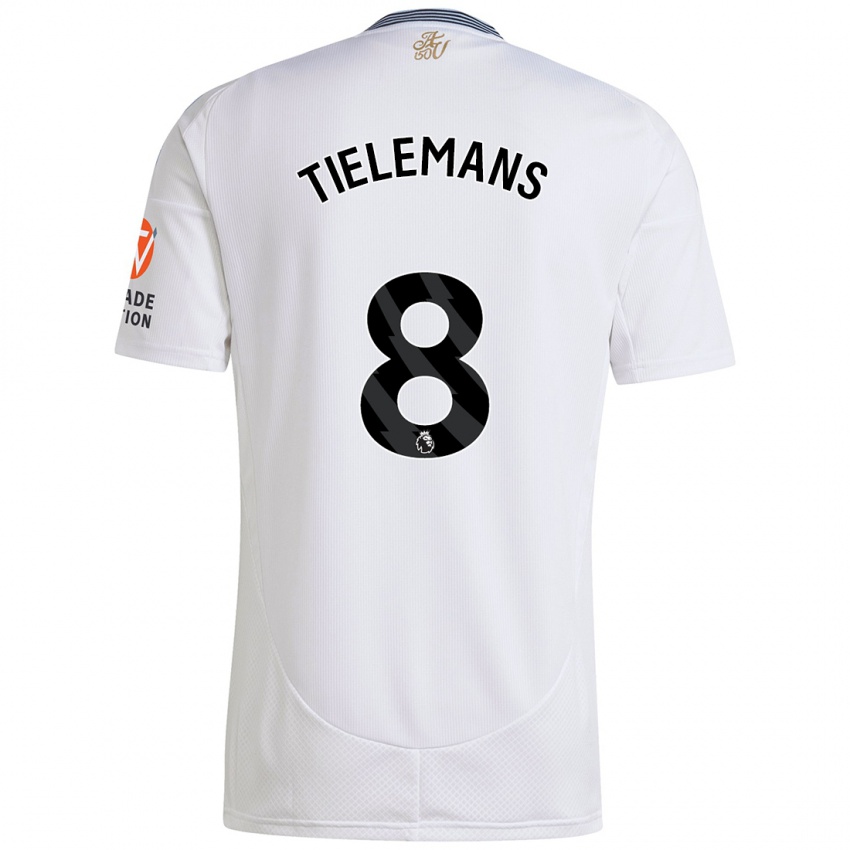 Niño Camiseta Youri Tielemans #8 Blanco 2ª Equipación 2024/25 La Camisa Chile