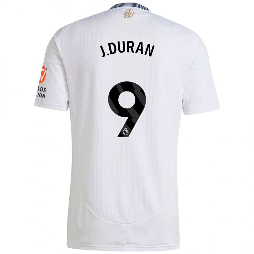 Niño Camiseta Jhon Durán #9 Blanco 2ª Equipación 2024/25 La Camisa Chile