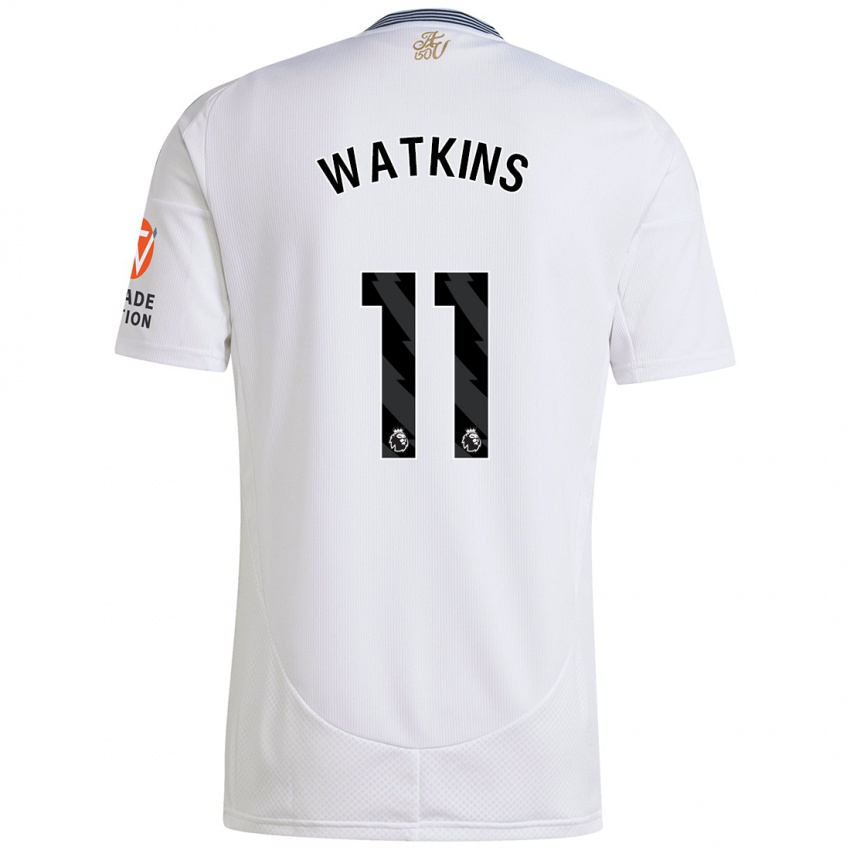 Niño Camiseta Ollie Watkins #11 Blanco 2ª Equipación 2024/25 La Camisa Chile