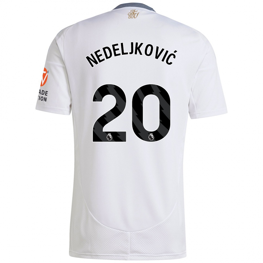 Niño Camiseta Kosta Nedeljkovic #20 Blanco 2ª Equipación 2024/25 La Camisa Chile