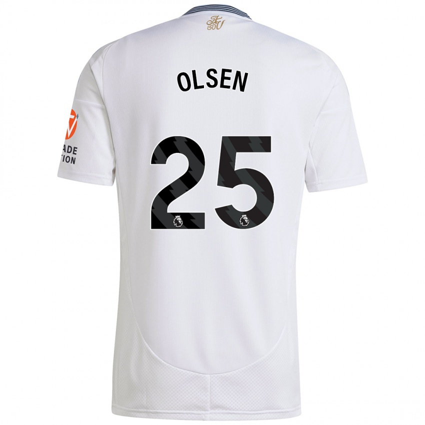 Niño Camiseta Robin Olsen #25 Blanco 2ª Equipación 2024/25 La Camisa Chile