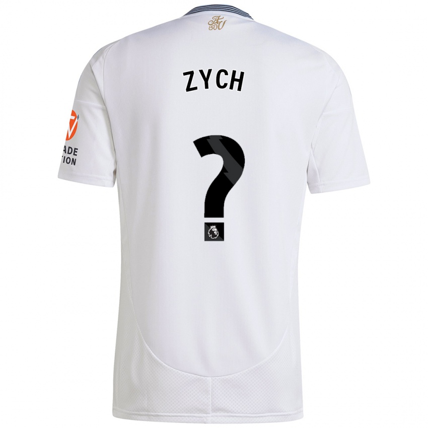 Niño Camiseta Oliwier Zych #0 Blanco 2ª Equipación 2024/25 La Camisa Chile