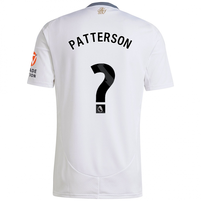 Niño Camiseta Travis Patterson #0 Blanco 2ª Equipación 2024/25 La Camisa Chile