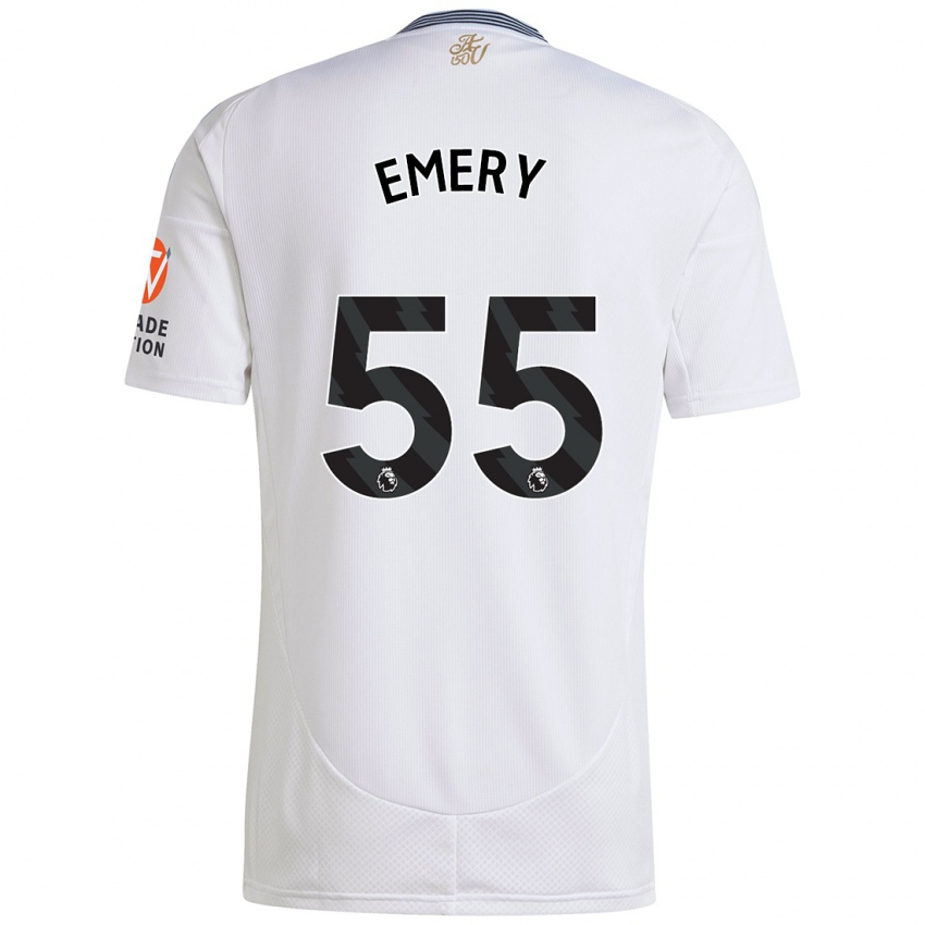 Niño Camiseta Lander Emery #55 Blanco 2ª Equipación 2024/25 La Camisa Chile