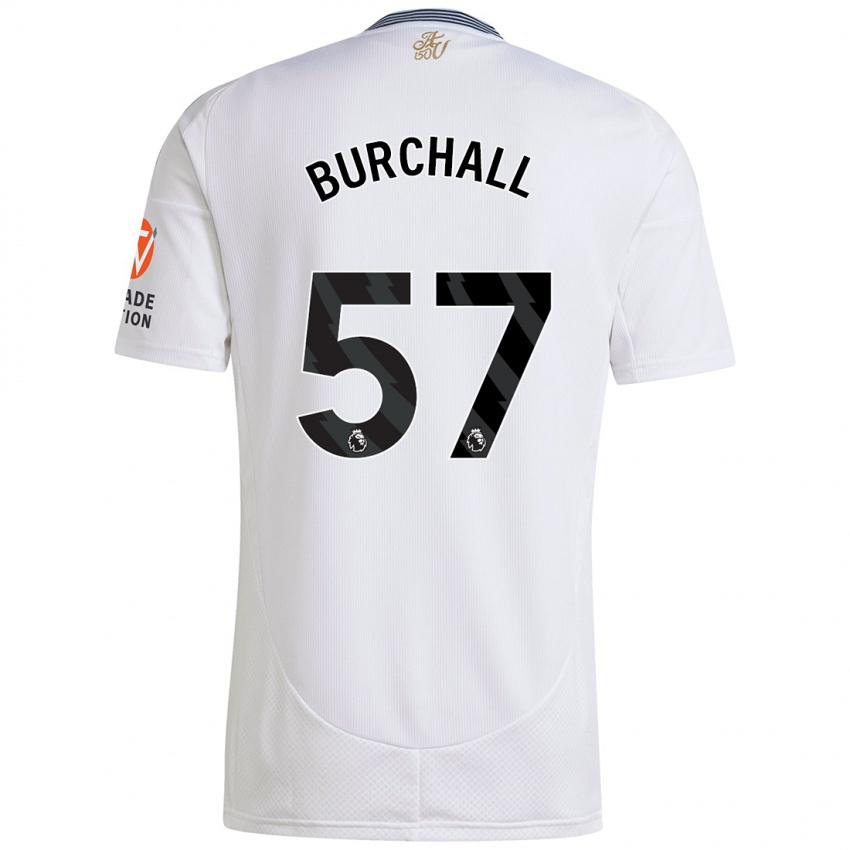 Niño Camiseta Ajani Burchall #57 Blanco 2ª Equipación 2024/25 La Camisa Chile