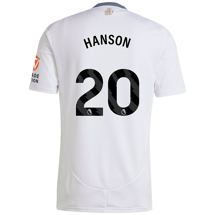 Niño Camiseta Kirsty Hanson #20 Blanco 2ª Equipación 2024/25 La Camisa Chile