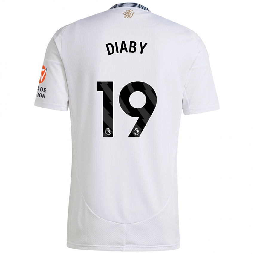 Niño Camiseta Moussa Diaby #19 Blanco 2ª Equipación 2024/25 La Camisa Chile