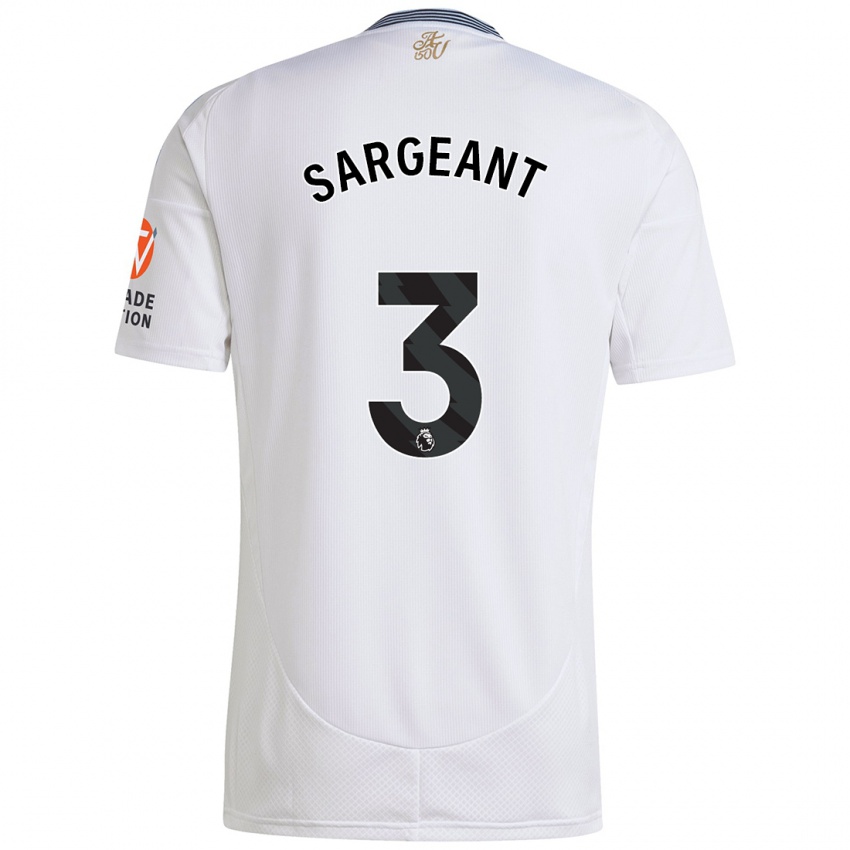 Niño Camiseta Meaghan Sargeant #3 Blanco 2ª Equipación 2024/25 La Camisa Chile