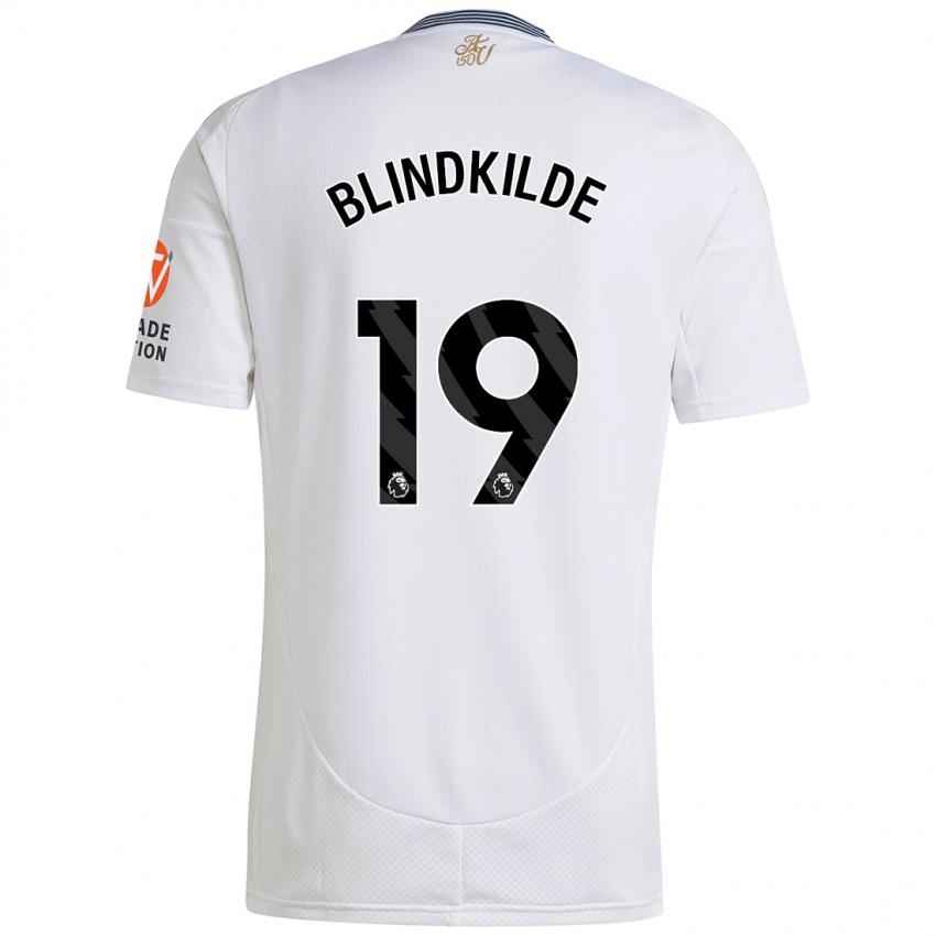 Niño Camiseta Laura Blindkilde #19 Blanco 2ª Equipación 2024/25 La Camisa Chile