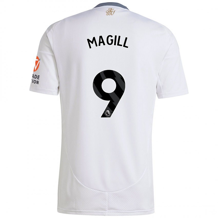 Niño Camiseta Simone Magill #9 Blanco 2ª Equipación 2024/25 La Camisa Chile