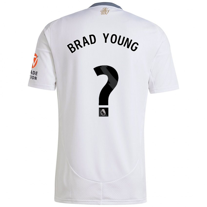 Niño Camiseta Brad Young #0 Blanco 2ª Equipación 2024/25 La Camisa Chile