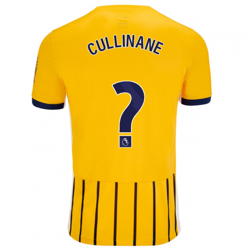 Niño Camiseta Billy-Ray Cullinane #0 Dorado Azul Rayas 2ª Equipación 2024/25 La Camisa Chile