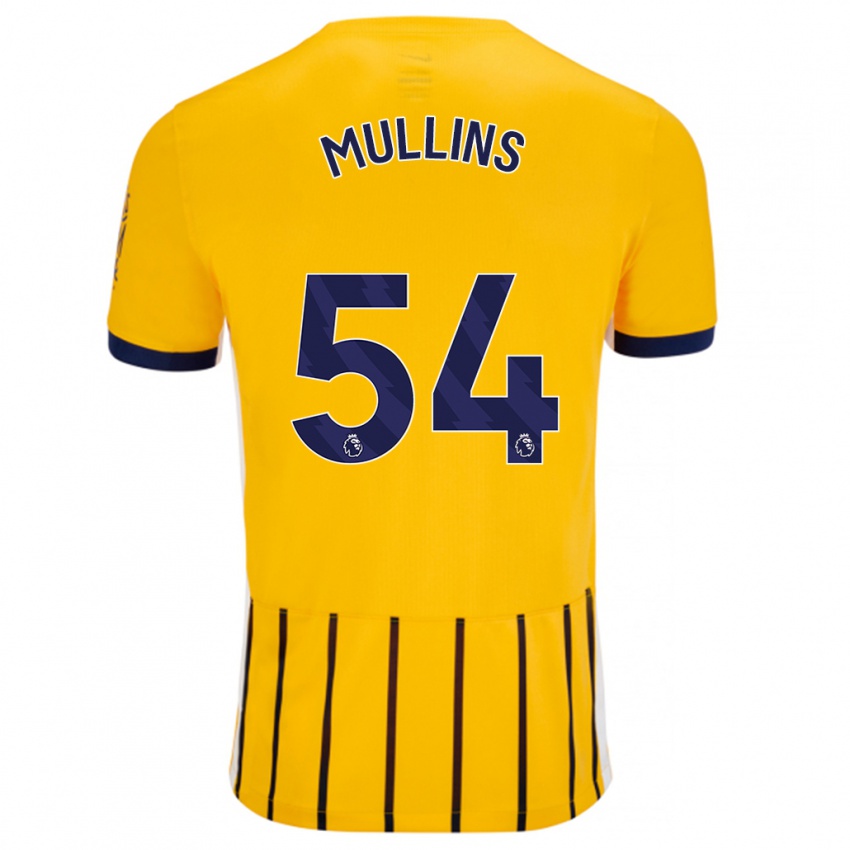 Niño Camiseta Jamie Mullins #54 Dorado Azul Rayas 2ª Equipación 2024/25 La Camisa Chile