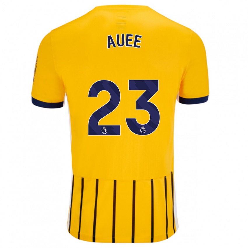 Niño Camiseta Marit Auée #23 Dorado Azul Rayas 2ª Equipación 2024/25 La Camisa Chile