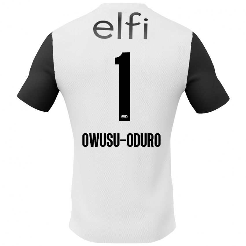 Niño Camiseta Rome Jayden Owusu-Oduro #1 Blanco Negro 2ª Equipación 2024/25 La Camisa Chile