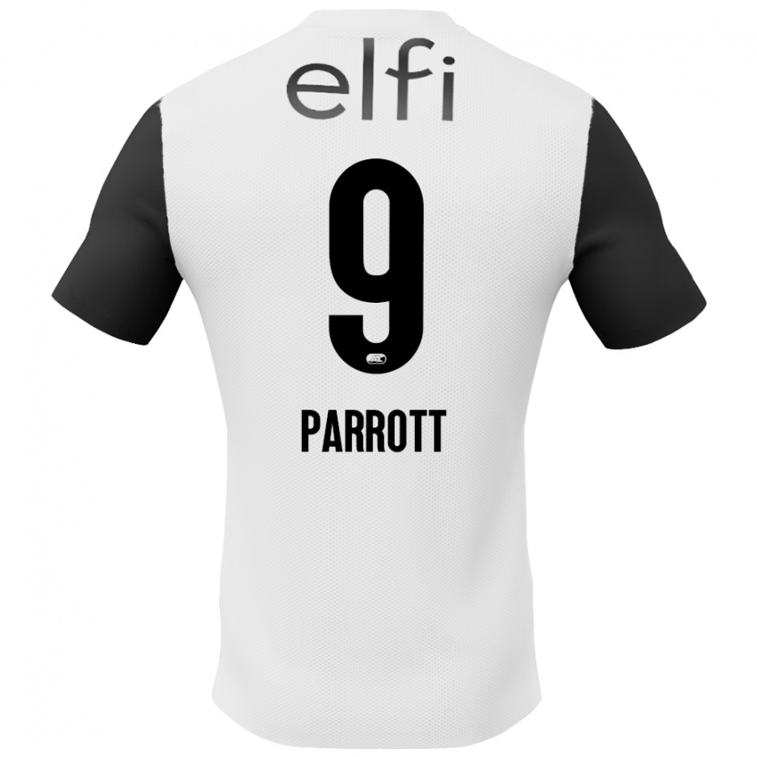 Niño Camiseta Troy Parrott #9 Blanco Negro 2ª Equipación 2024/25 La Camisa Chile