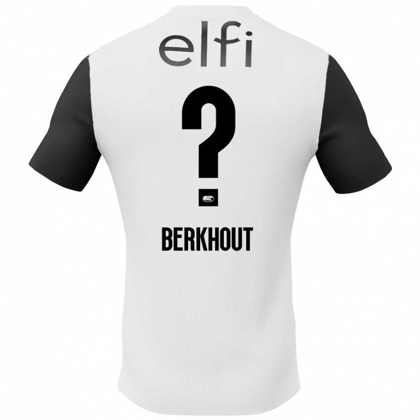 Niño Camiseta Jorn Berkhout #0 Blanco Negro 2ª Equipación 2024/25 La Camisa Chile