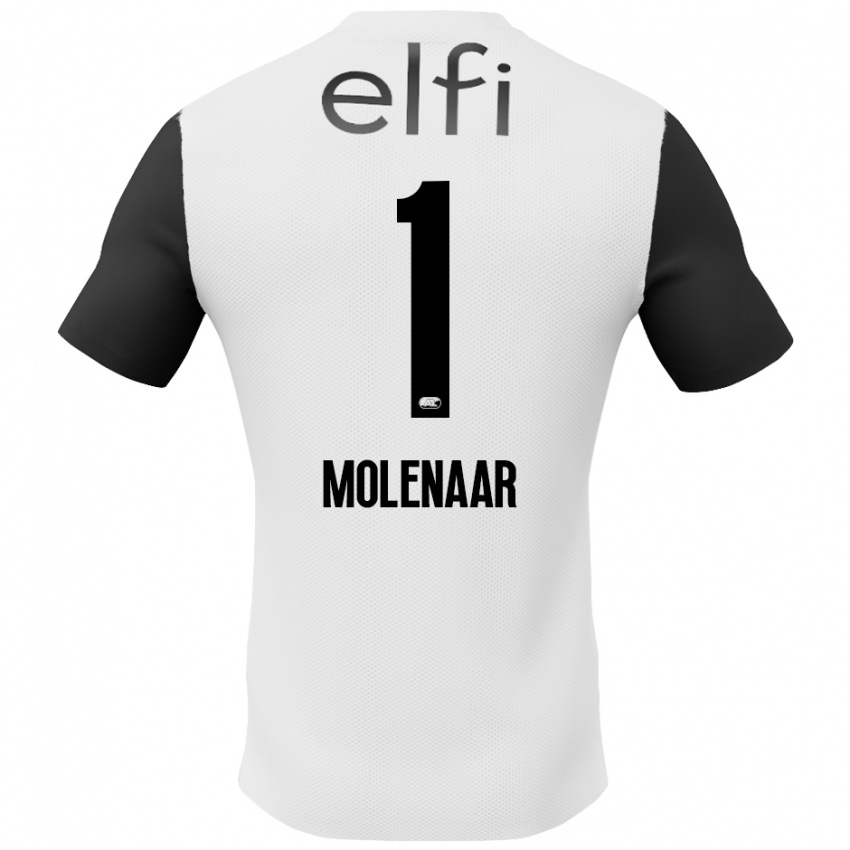 Niño Camiseta Finn Molenaar #1 Blanco Negro 2ª Equipación 2024/25 La Camisa Chile