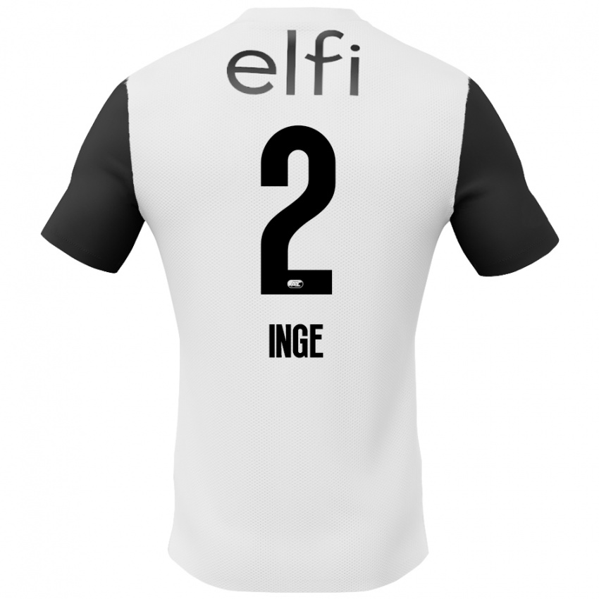 Niño Camiseta Kiani Inge #2 Blanco Negro 2ª Equipación 2024/25 La Camisa Chile