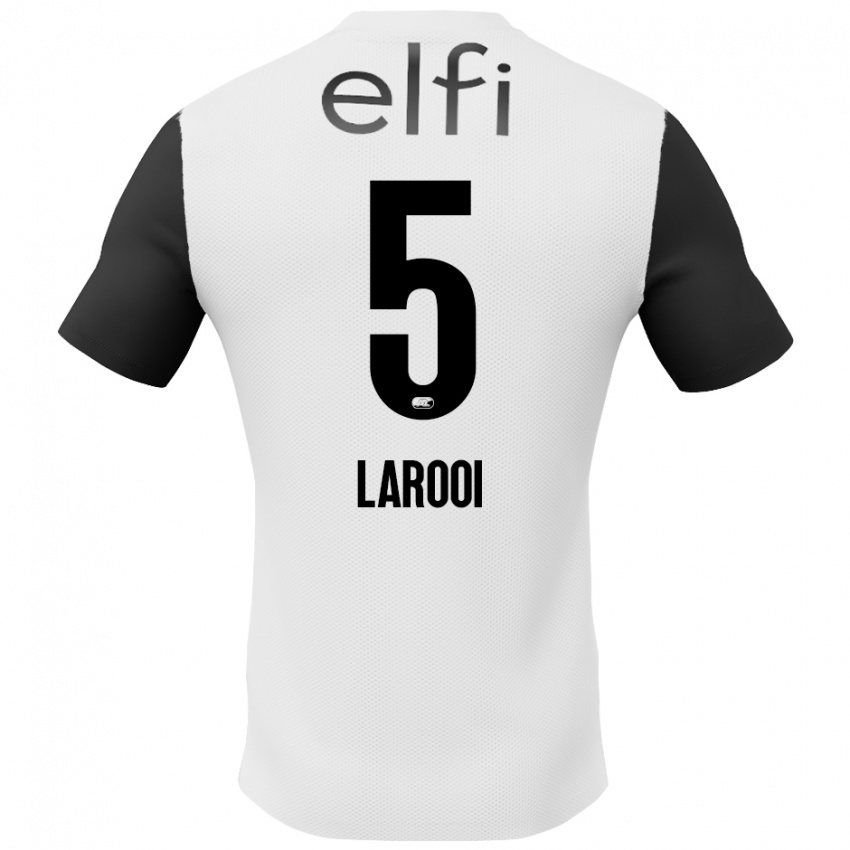 Niño Camiseta Finn Larooi #5 Blanco Negro 2ª Equipación 2024/25 La Camisa Chile