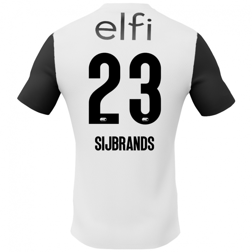 Niño Camiseta Julian Sijbrands #23 Blanco Negro 2ª Equipación 2024/25 La Camisa Chile