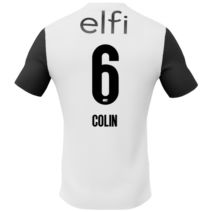 Niño Camiseta Isa Colin #6 Blanco Negro 2ª Equipación 2024/25 La Camisa Chile