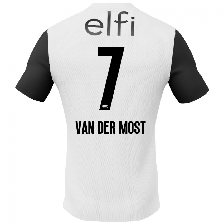 Niño Camiseta Veerle Van Der Most #7 Blanco Negro 2ª Equipación 2024/25 La Camisa Chile